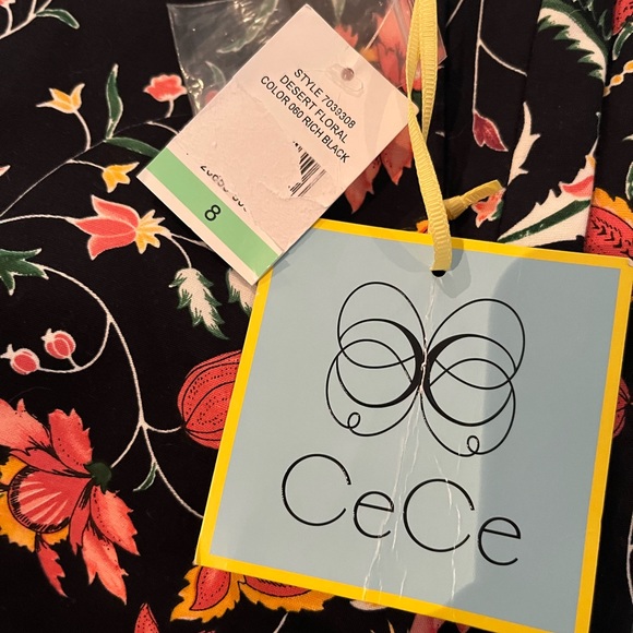 CeCe black floral shorts-size 6 and 8. Great quality shorts. - Picture 5 of 5